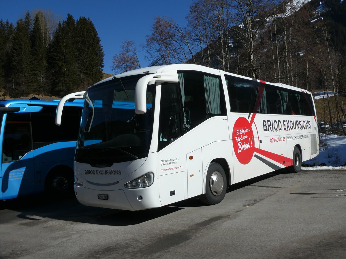 (233'193) - Briod, Premier - VD 502'890 - Scania/Irizar am 26. Februar 2022 in Champ�ry, Petit Paradis