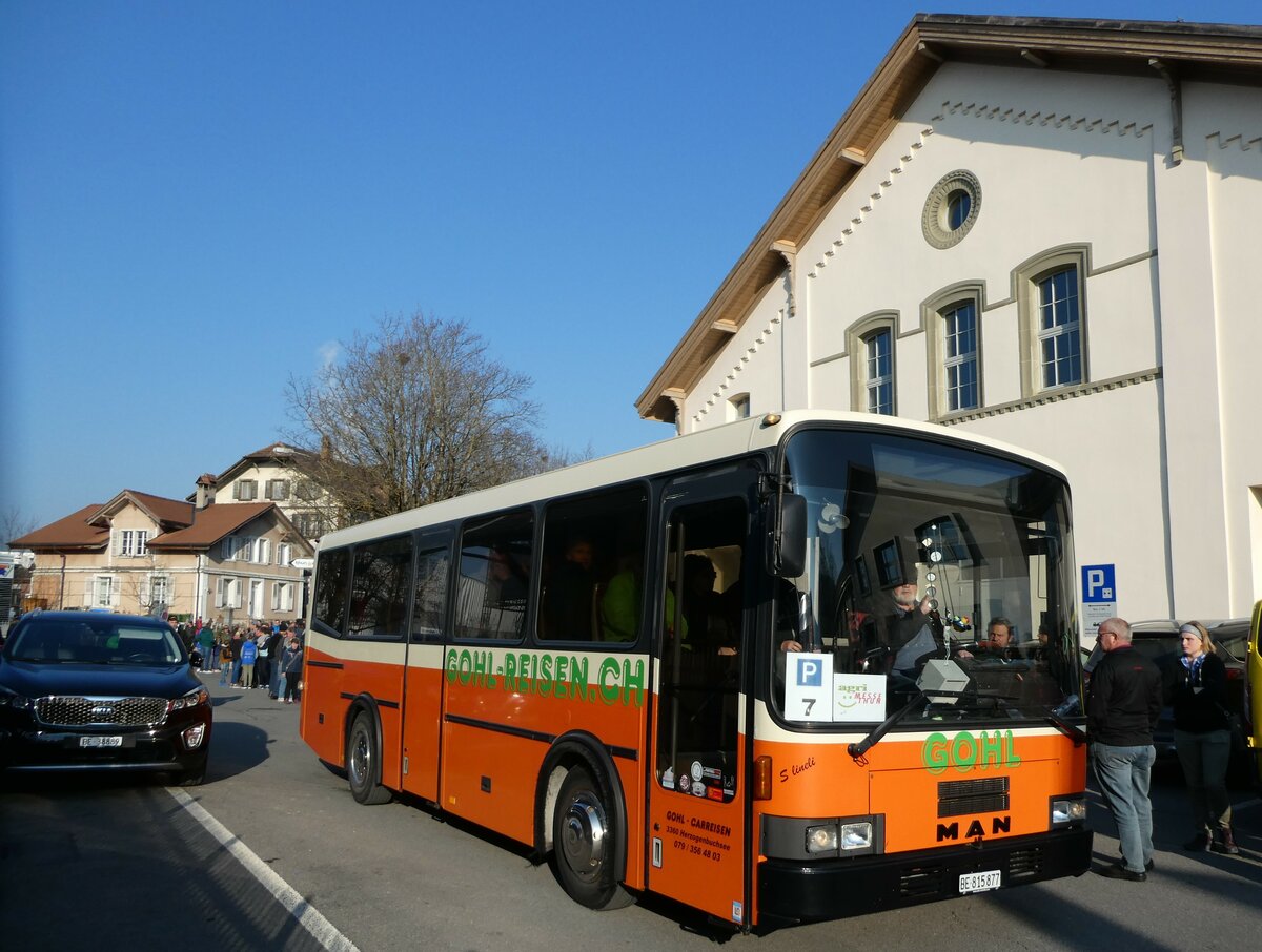 (233'380) - Gohl, Herzogenbuchsee - BE 815'877 - MAN/Lauber (ex AMSA Chiasso Nr. 19; ex Tresch, Amsteg) am 6. M�rz 2022 in Thun, Expo