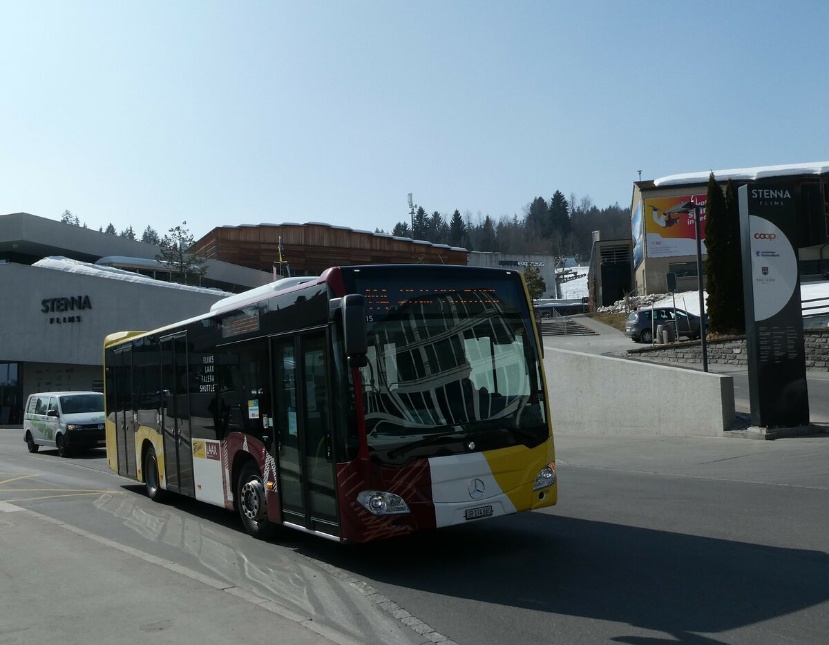 (233'773) - PostAuto Graub�nden - Nr. 7/GR 174'665 - Mercedes (ex Stuppan, Flims) am 11. M�rz 2022 in Flims, Bergbahnen
