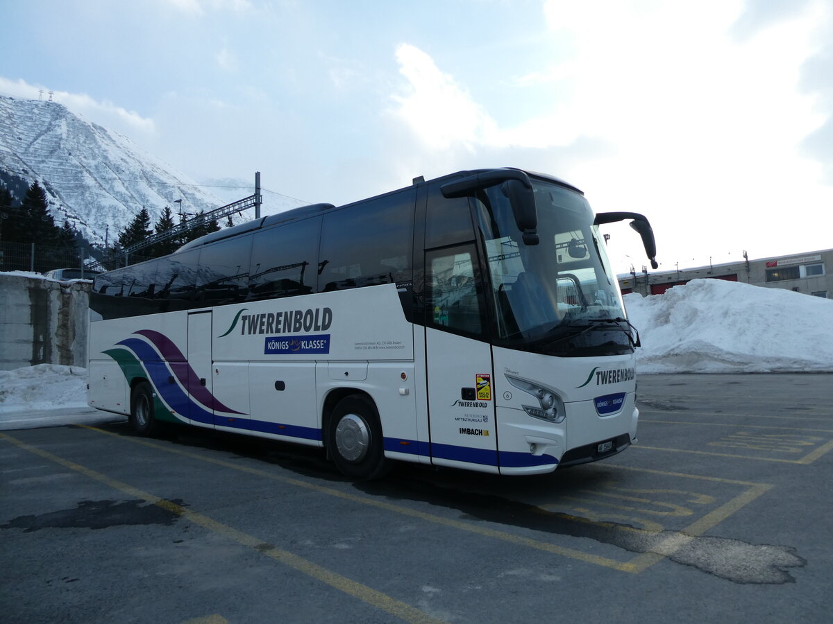 (233'823) - Twerenbold, Baden - Nr. 6/AG 15'645 - VDL am 11. M�rz 2022 in Andermatt, Bahnhofplatz