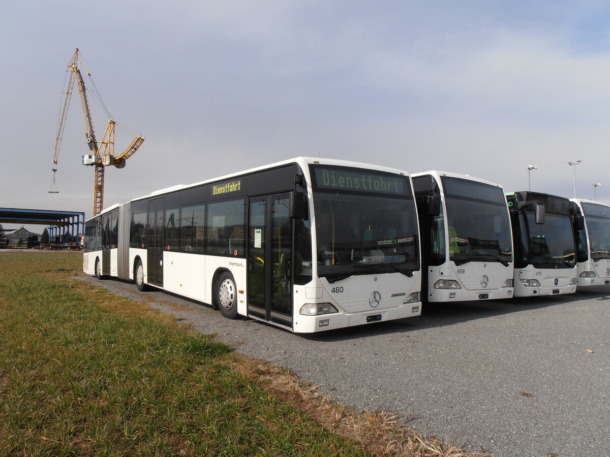 (233'875) - Intertours, Domdidier - Nr. 460 - Mercedes (ex Nr. 204; ex Nr. 1; ex ARAG Ruswil; ex Schneider, Ermenswil Nr. 7) am 13. M�rz 2022 in Domdidier, Garage
