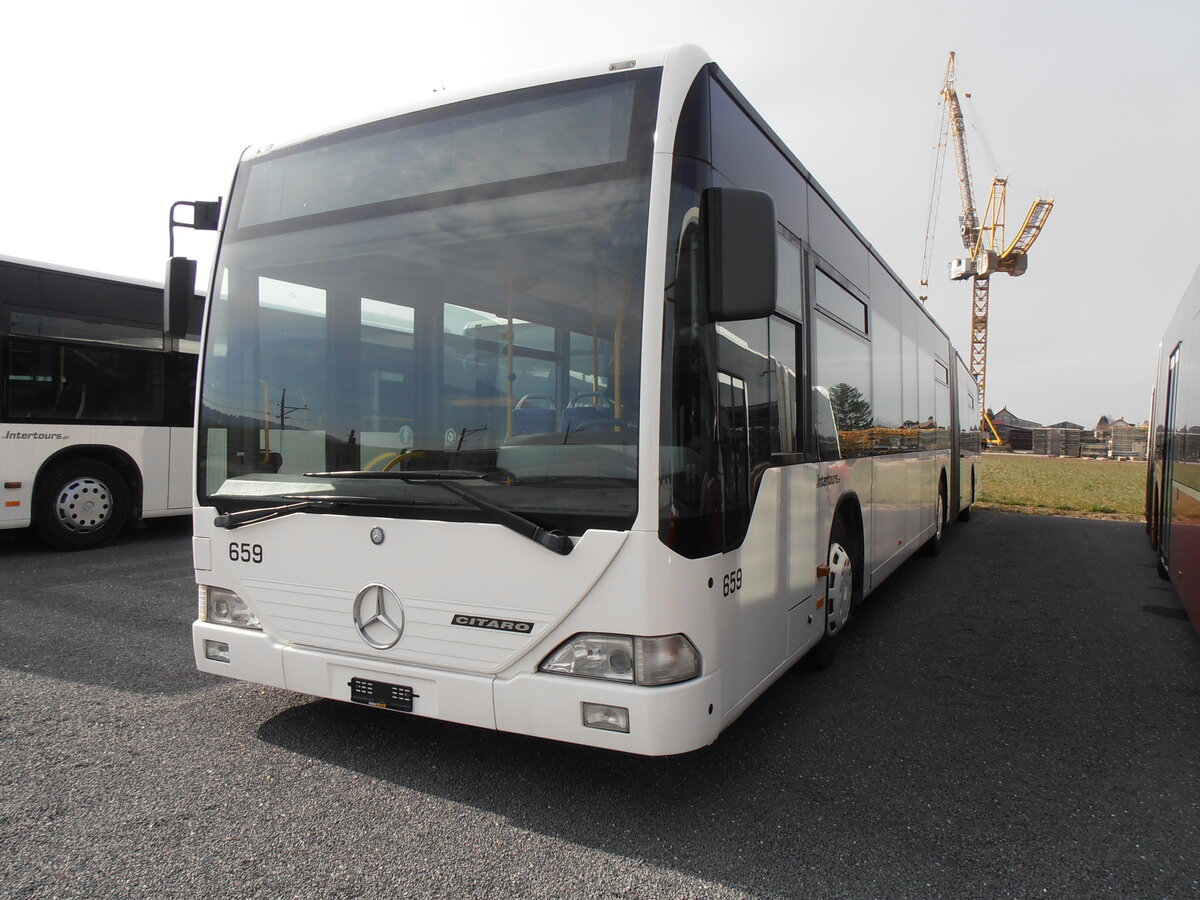 (233'884) - Intertours, Domdidier - Nr. 659 - Mercedes (ex Nr. 205; ex VZO Gr�ningen Nr. 29) am 13. M�rz 2022 in Domdidier, Garage