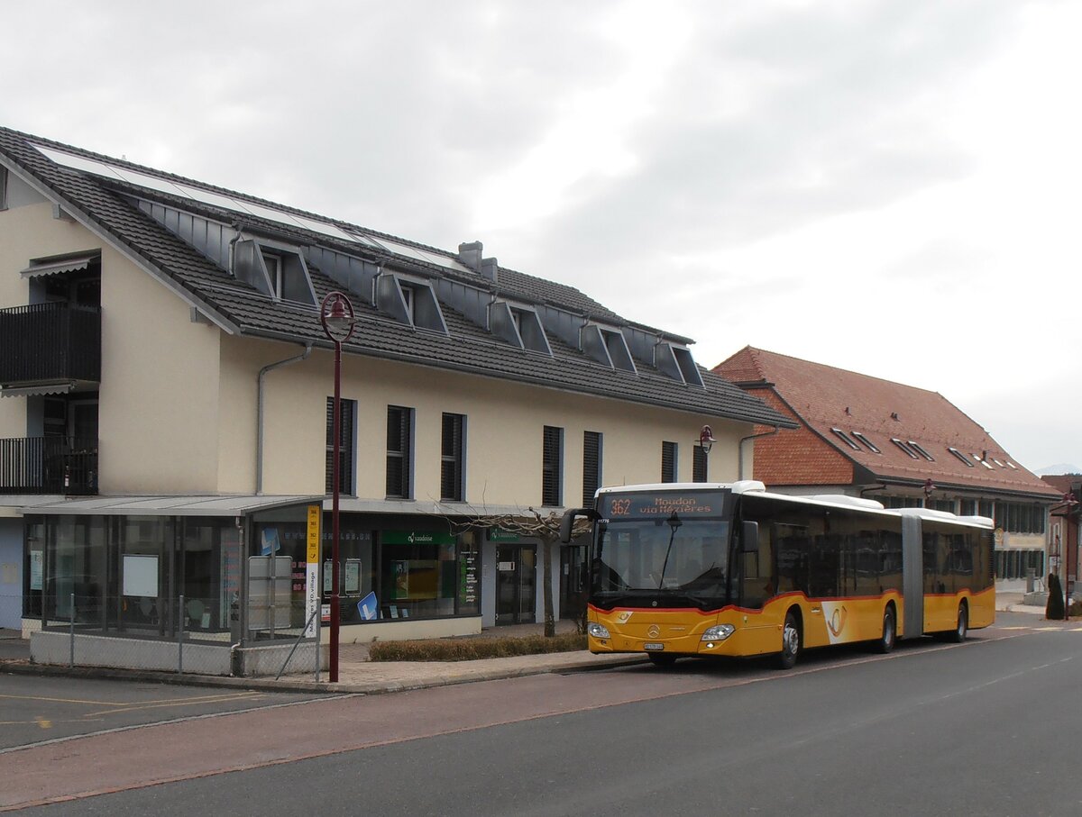 (233'931) - CarPostal Ouest - VD 578'140 - Mercedes am 13. M�rz 2022 in M�zi�res, Village