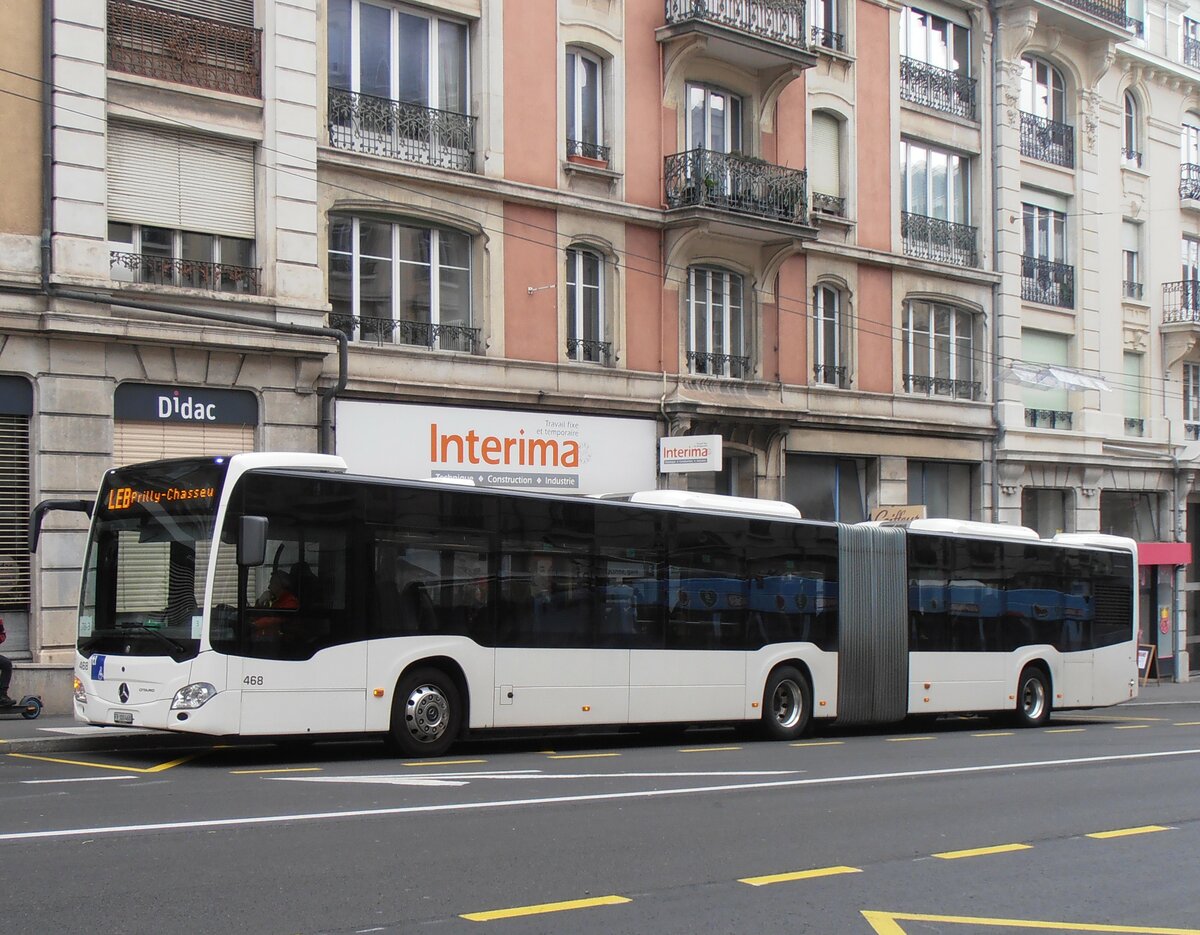 (233'948) - Intertours, Domdidier - Nr. 468/FR 300'468 - Mercedes (ex Nr. 201) am 13. M�rz 2022 beim Bahnhof Lausanne (Einsatz TL)