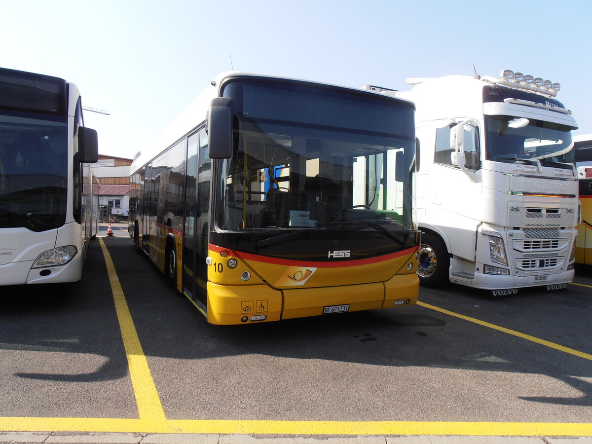 (233'991) - PostAuto Bern - Nr. 10/BE 673'731 - Hess (ex Klopfstein, Laupen Nr. 10) am 20. M�rz 2022 in Kerzers, Interbus