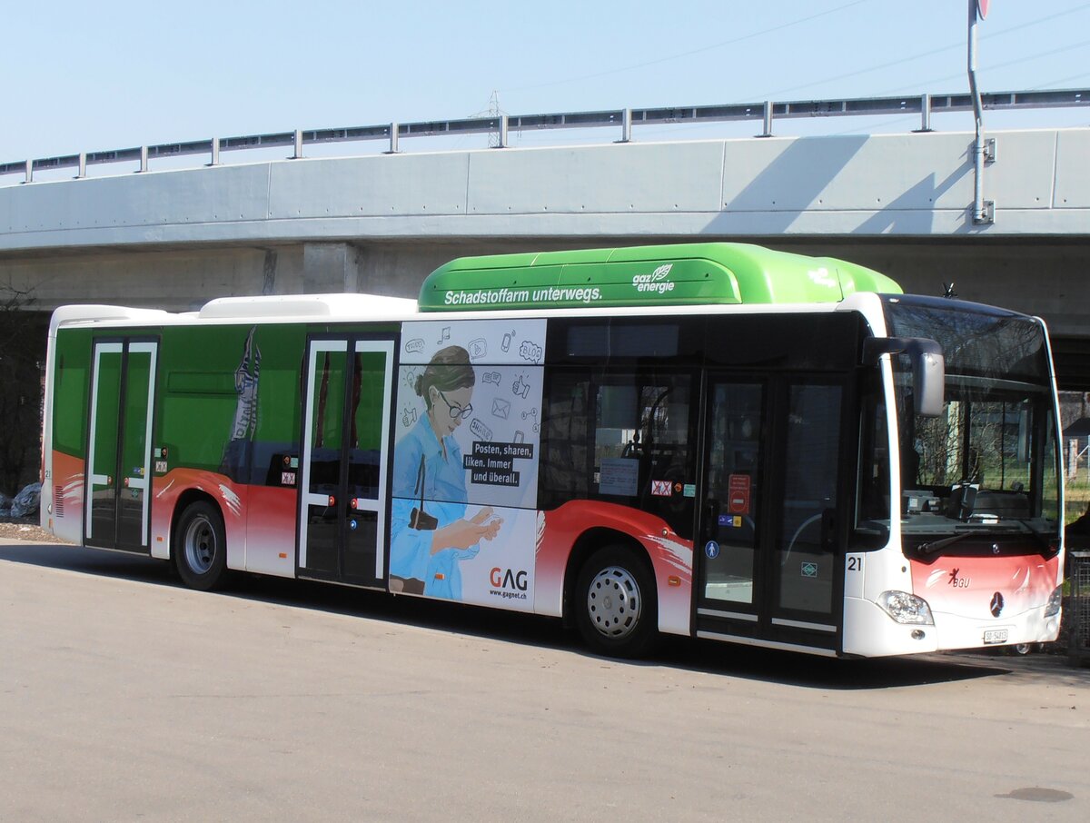 (234'003) - BGU Grenchen - Nr. 21/SO 54'813 - Mercedes am 20. M�rz 2022 in Kerzers, Interbus