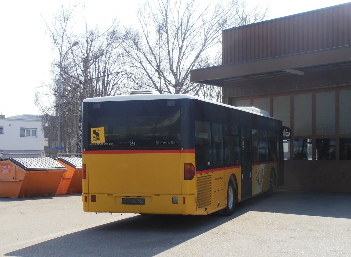 (234'035) - CarPostal Ouest - (VD 570'803) - Mercedes (ex SAPJV, L'Isle Nr. 51) am 20. M�rz 2022 in Yverdon, Garage