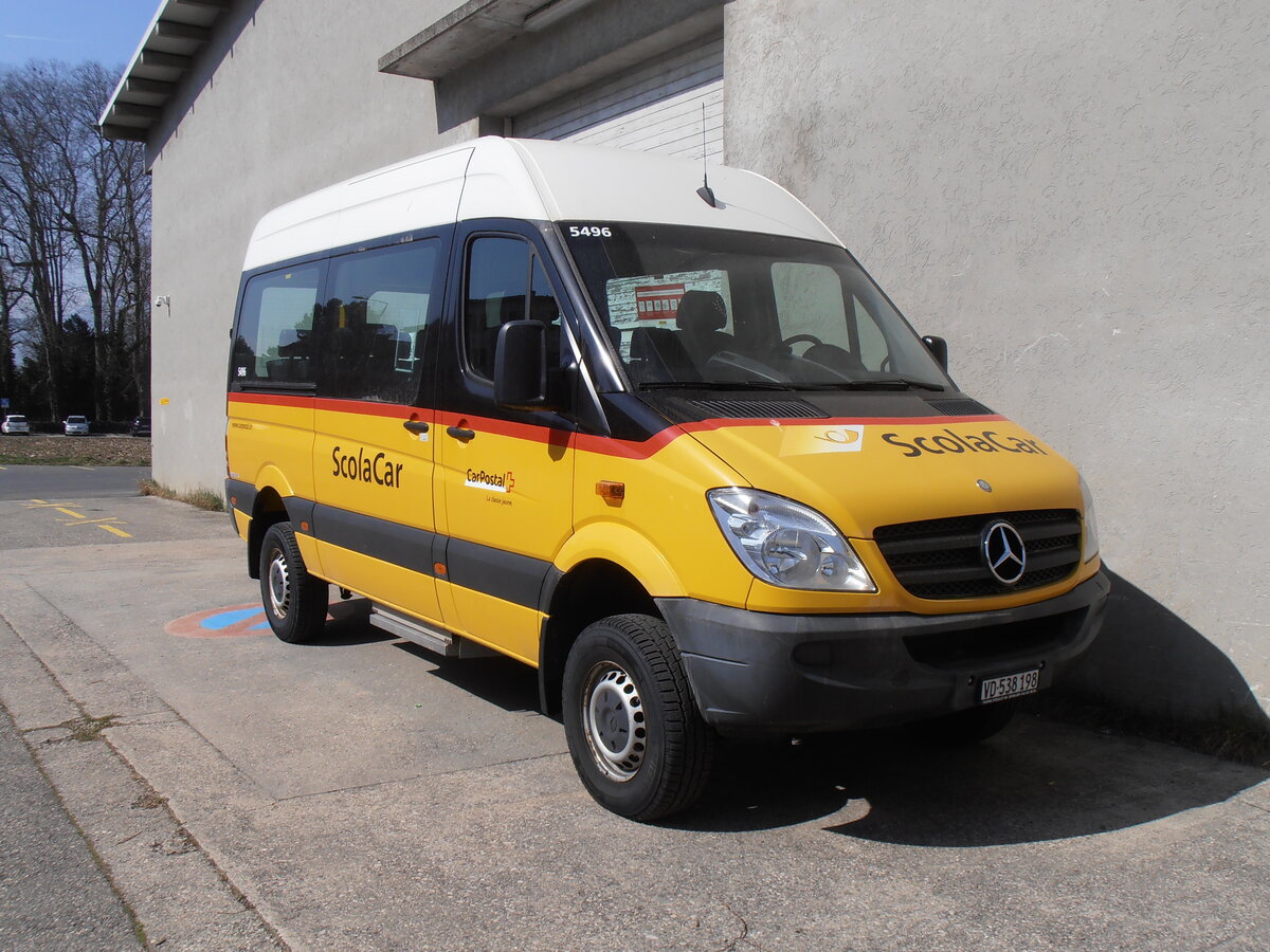 (234'041) - CarPostal Ouest - VD 538'198 - Mercedes am 20. M�rz 2022 in Yverdon, Garage 3