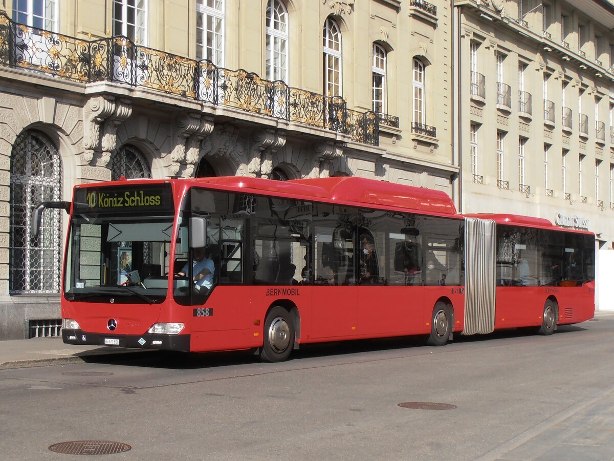 (234'151) - Bernmobil, Bern - Nr. 858/BE 671'858 - Mercedes am 28. M�rz 2022 in Bern, Bundesplatz