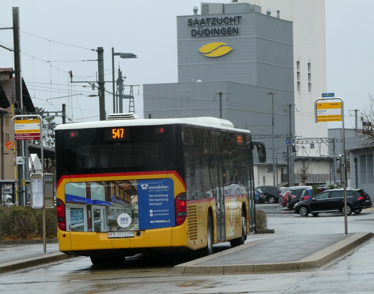 (234'224) - Wieland, Murten - Nr. 52/FR 300'635 - Setra am 8. April 2022 beim Bahnhof D�dingen