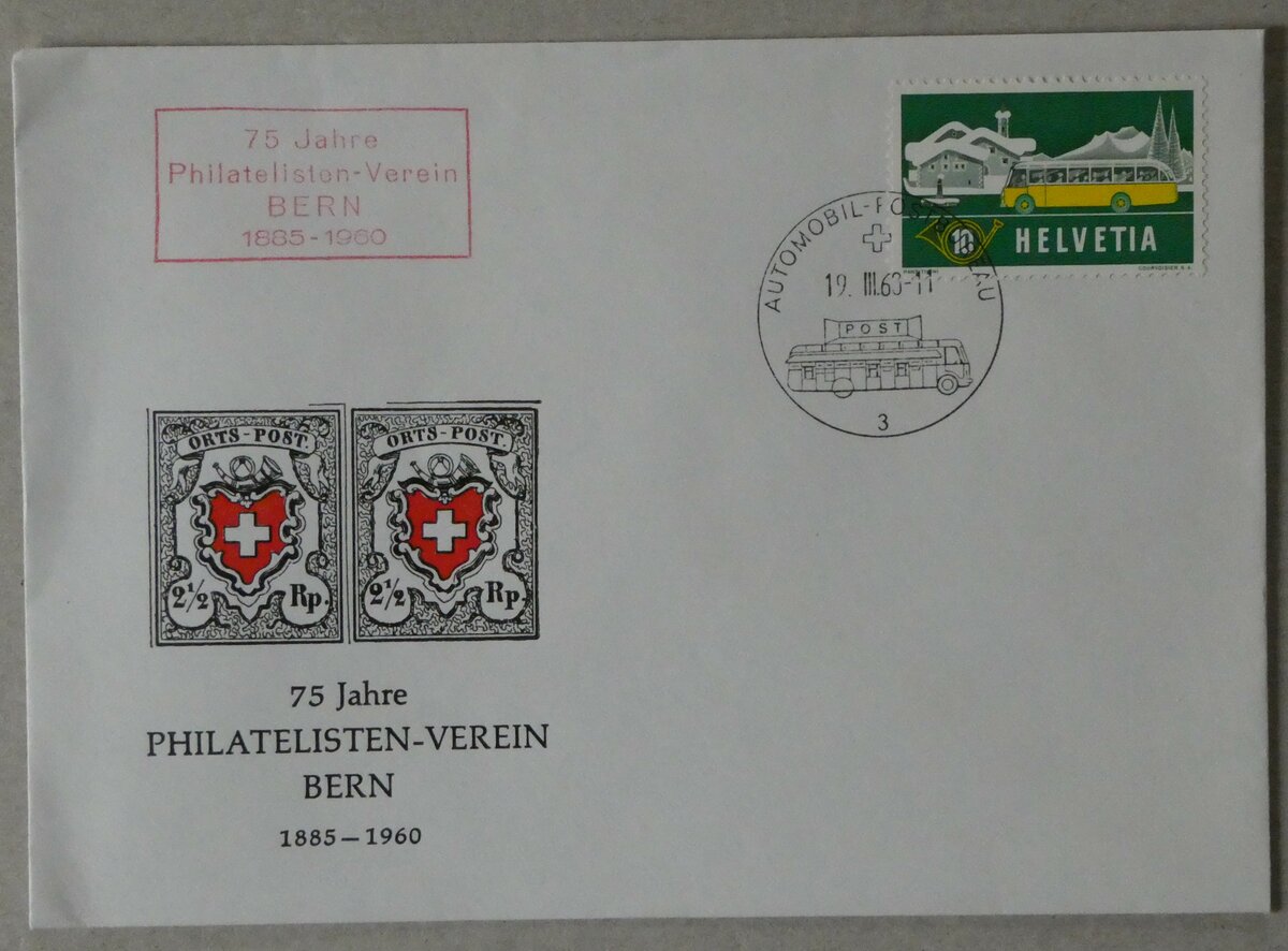 (234'240) - PTT-Briefumschlag vom 19. M�rz 1960 am 8. April 2022 in Thun