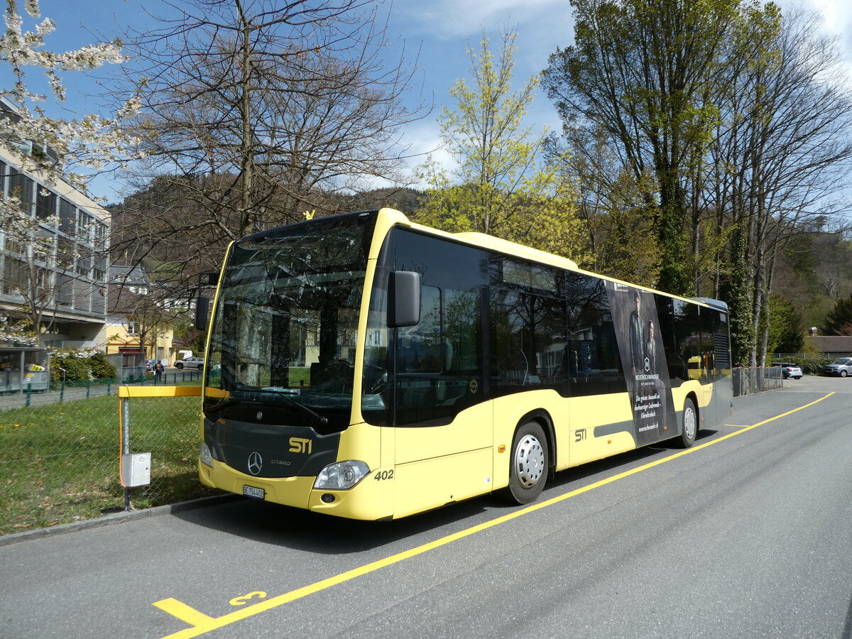 (234'500) - STI Thun - Nr. 402/BE 754'402 - Mercedes am 12. April 2022 bei der Schiffl�ndte Thun