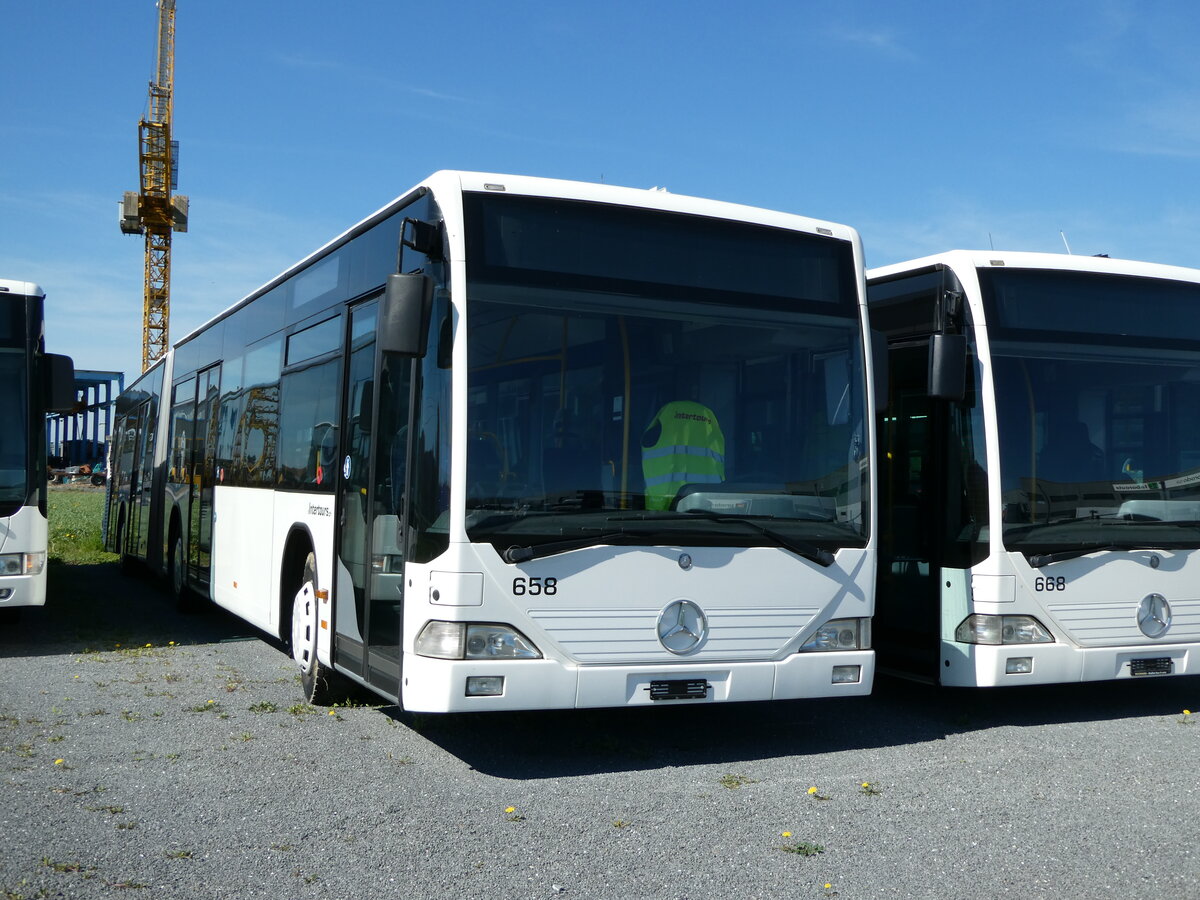 (234'709) - Intertours, Domdidier - Nr. 658 - Mercedes (ex Nr. 206; ex VZO Gr�ningen Nr. 51) am 18. April 2022 in Domdidier, Garage
