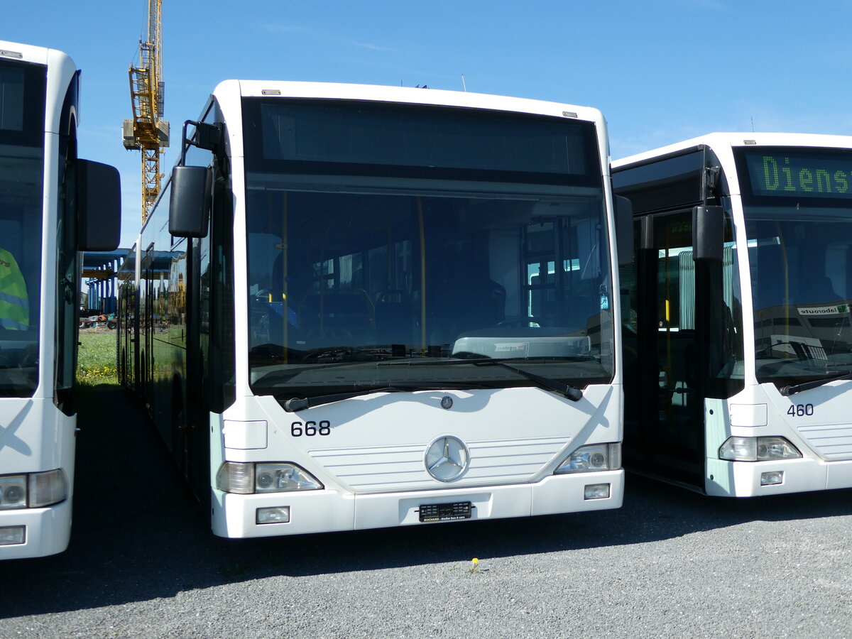 (234'710) - Intertours, Domdidier - Nr. 668 - Mercedes (ex Nr. 203; ex VZO Gr�ningen Nr. 53) am 18. April 2022 in Domdidier, Garage