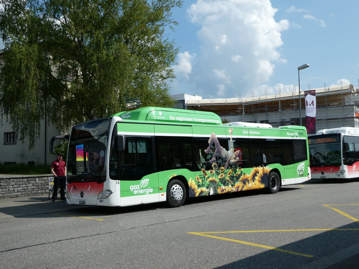 (235'119) - BGU Grenchen - Nr. 16/SO 20'824 - Mercedes am 4. Mai 2022 beim Bahnhof Grenchen S�d