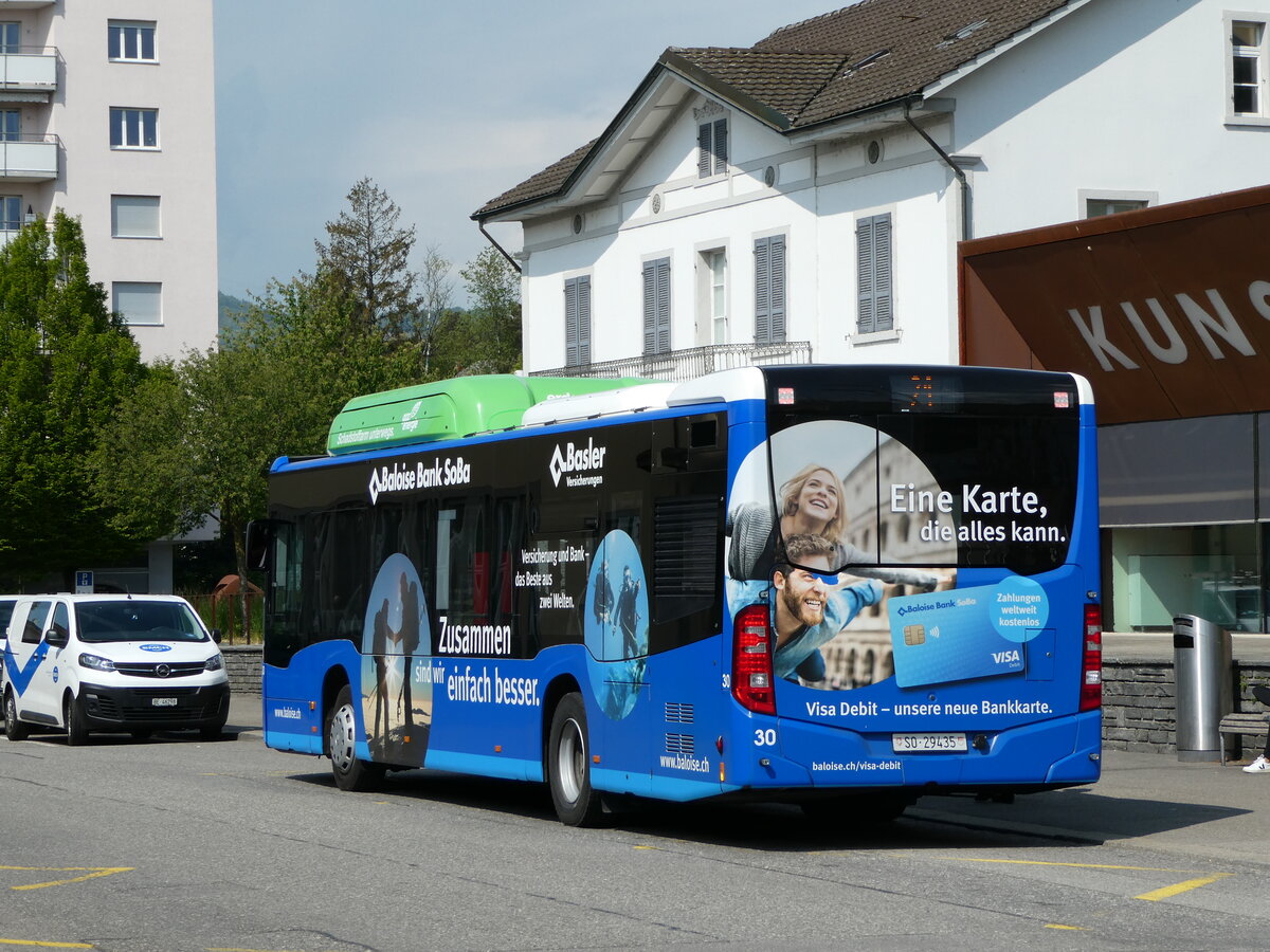 (235'125) - BGU Grenchen - Nr. 30/SO 29'435 - Mercedes am 4. Mai 2022 beim Bahnhof Grenchen S�d