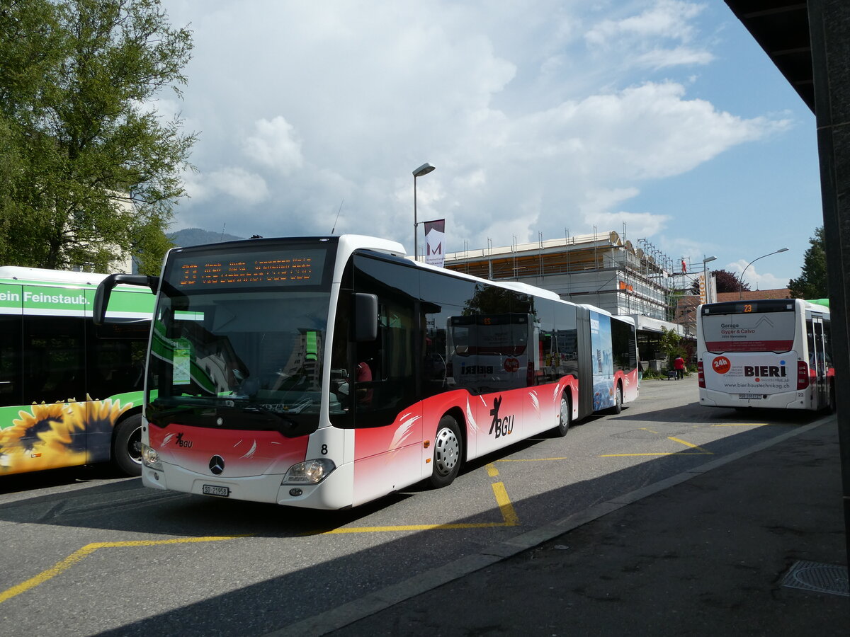 (235'135) - BGU Grenchen - Nr. 8/SO 21'958 - Mercedes am 4. Mai 2022 beim Bahnhof Grenchen S�d