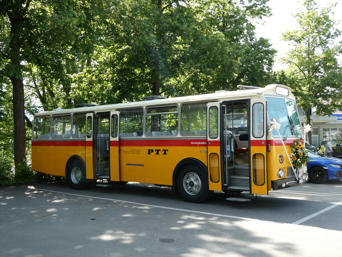 (235'752) - Gast, Reutigen - BE 113'160 - Saurer/T�scher (ex HPTrans, Thusis; ex Mauerhofer, Worb; ex Erni, Schupfart Nr. 3; ex P 24'636) am 20. Mai 2022 in Thun, Grabengut