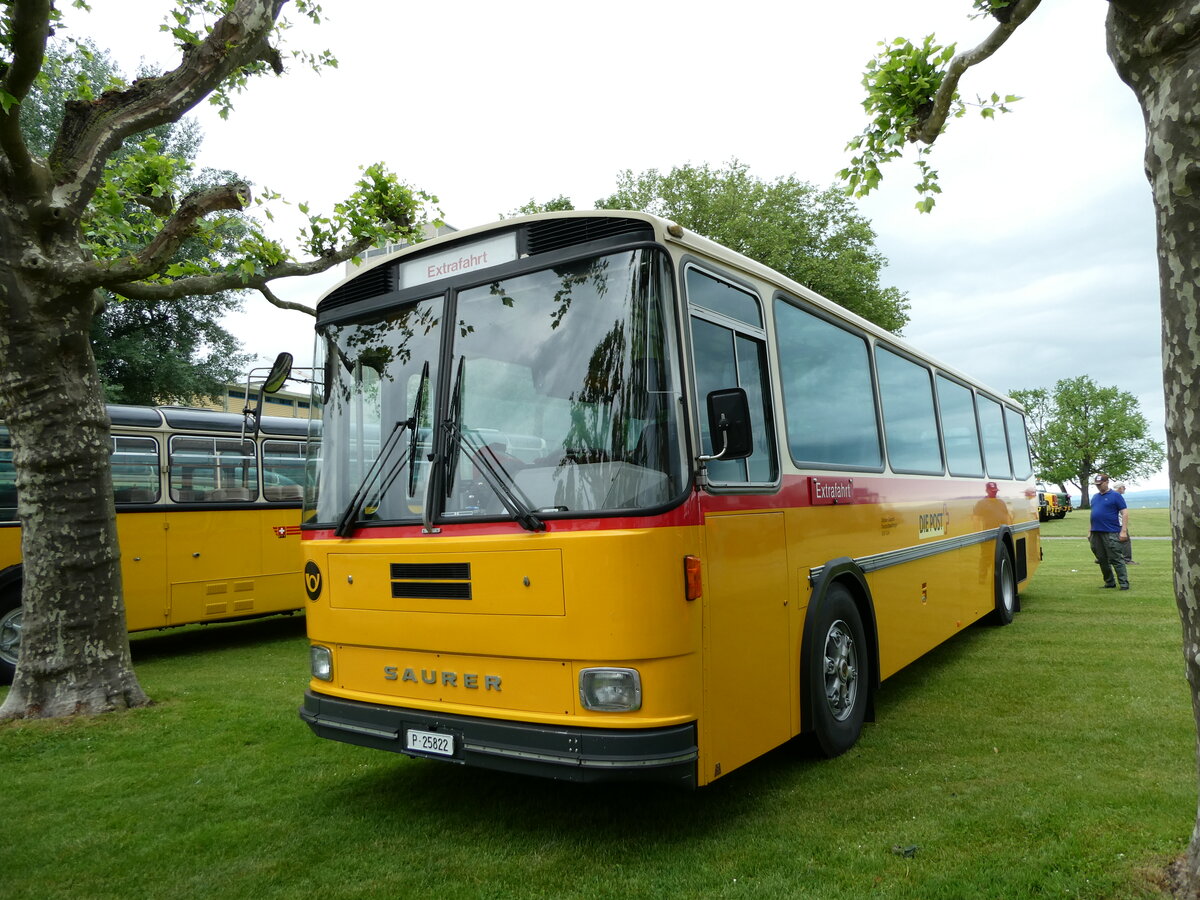 (235'800) - Gautschi, Suhr -  P 25'822  - Saurer/T�scher (ex L�tscher, Neuheim Nr. 200; ex Cartek, Regensdorf; ex P 25'822) am 21. Mai 2022 in Arbon, Arbon Classics