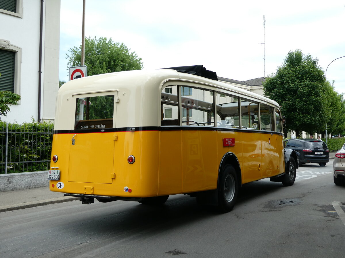 (236'082) - Baumgartner, Horn - SG 329'300 - Saurer/T�scher (ex Bucheli, Kriens Nr. 10; ex Gr�ni, Udligenswil) am 21. Mai 2022 in Arbon, Arbon Classics