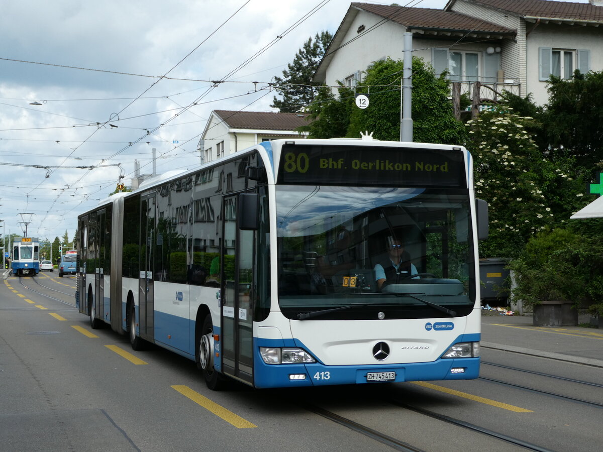 (236'395) - VBZ Z�rich - Nr. 413/ZH 745'413 - Mercedes am 28. Mai 2022 in Z�rich, Wartau