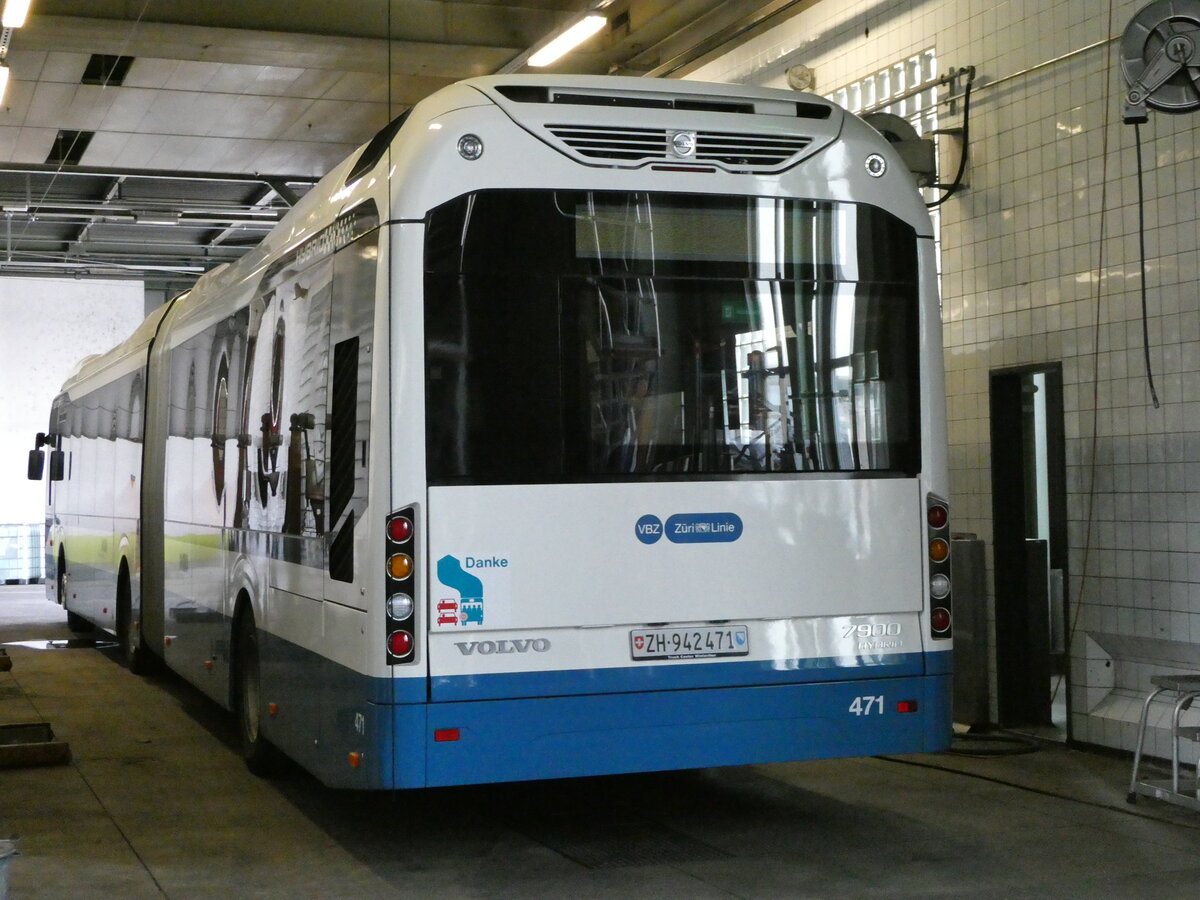 (236'408) - VBZ Z�rich - Nr. 471/ZH 942'471 - Volvo am 28. Mai 2022 in Z�rich, Garage Hardau
