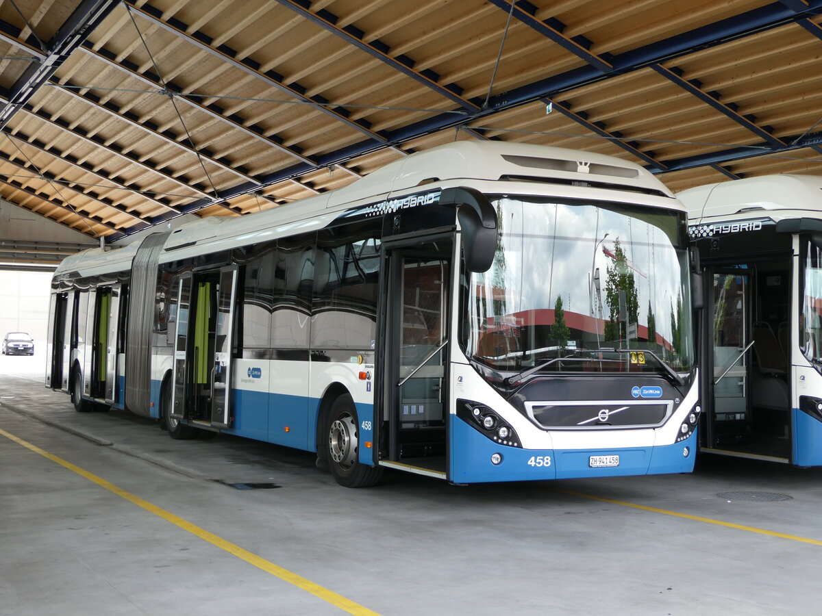 (236'421) - VBZ Z�rich - Nr. 458/ZH 941'458 - Volvo am 28. Mai 2022 in Z�rich, Garage Hardau