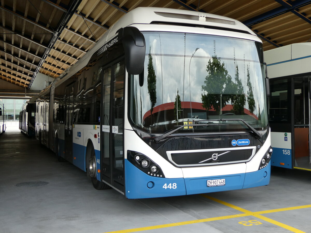 (236'428) - VBZ Z�rich - Nr. 448/ZH 907'448 - Volvo am 28. Mai 2022 in Z�rich, Garage Hardau