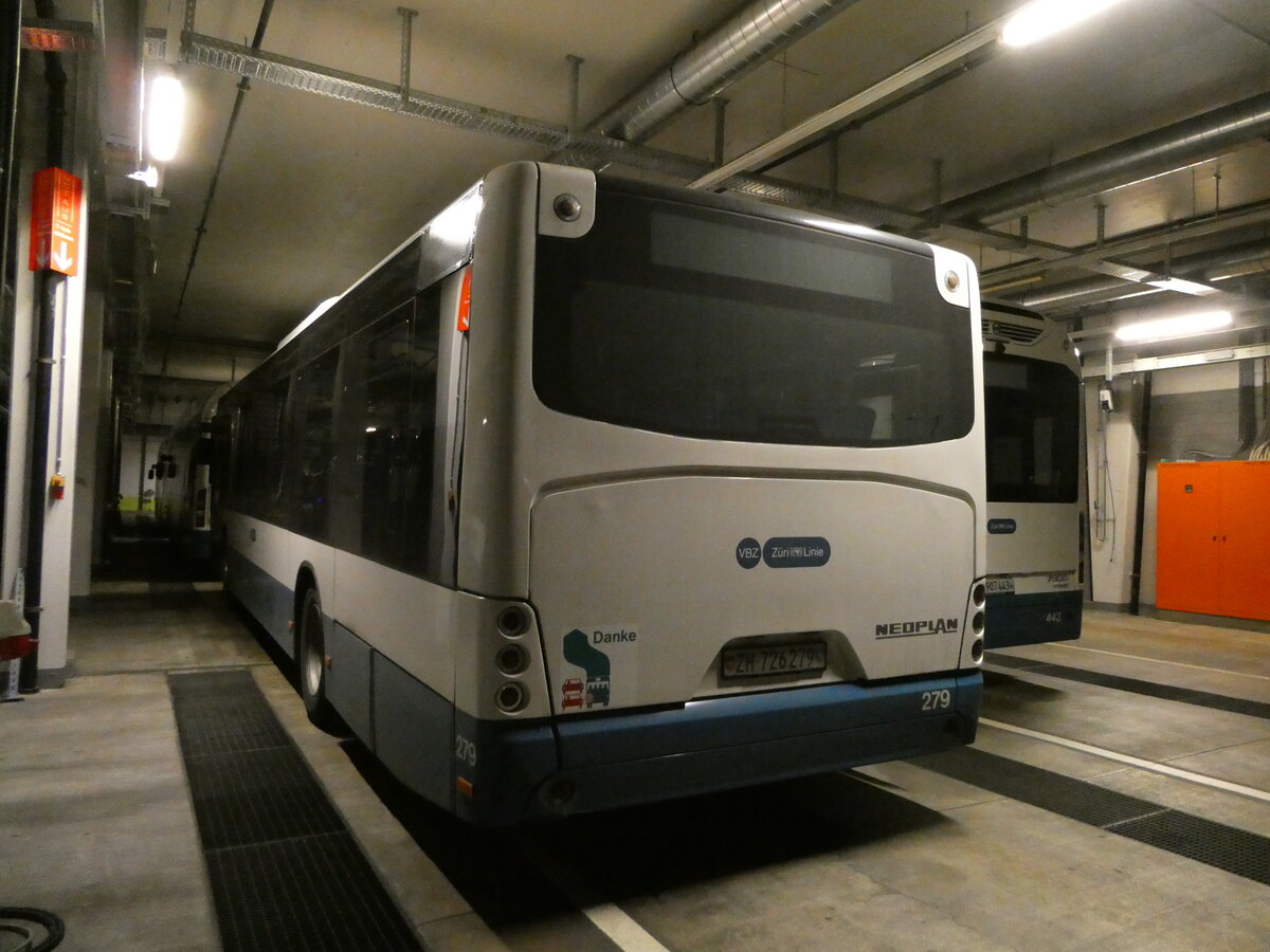 (236'441) - VBZ Z�rich - Nr. 279/ZH 726'279 - Neoplan am 28. Mai 2022 in Z�rich, Garage Hardau