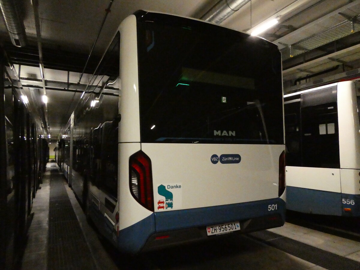 (236'443) - VBZ Z�rich - Nr. 501/ZH 956'501 - MAN am 28. Mai 2022 in Z�rich, Garage Hardau