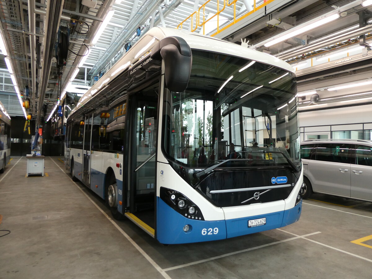(236'445) - VBZ Z�rich - Nr. 629/ZH 724'629 - Volvo am 28. Mai 2022 in Z�rich, Garage Hardau