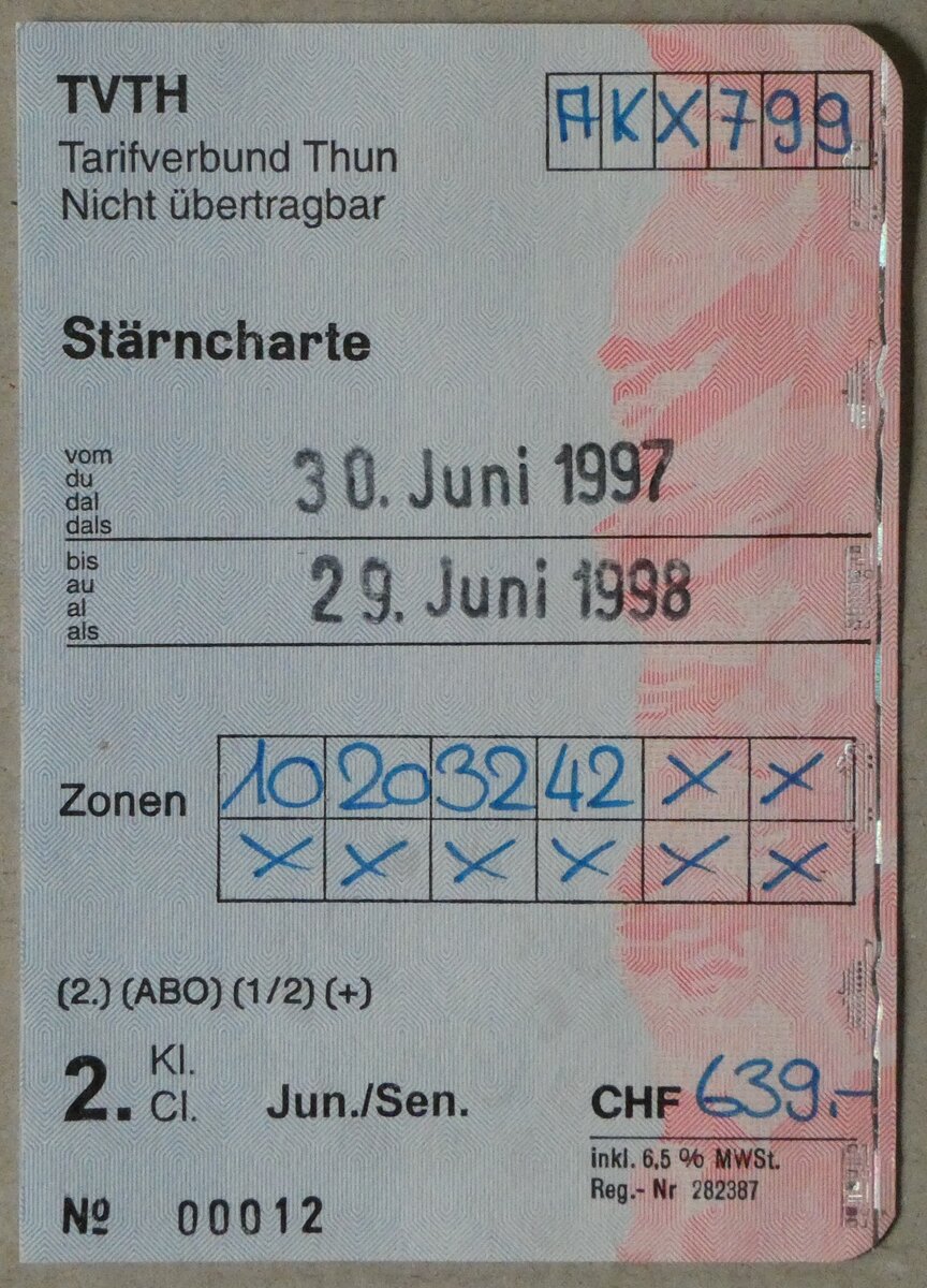 (236'474) - TSG-St�rncharte am 29. Mai 2022 in Thun