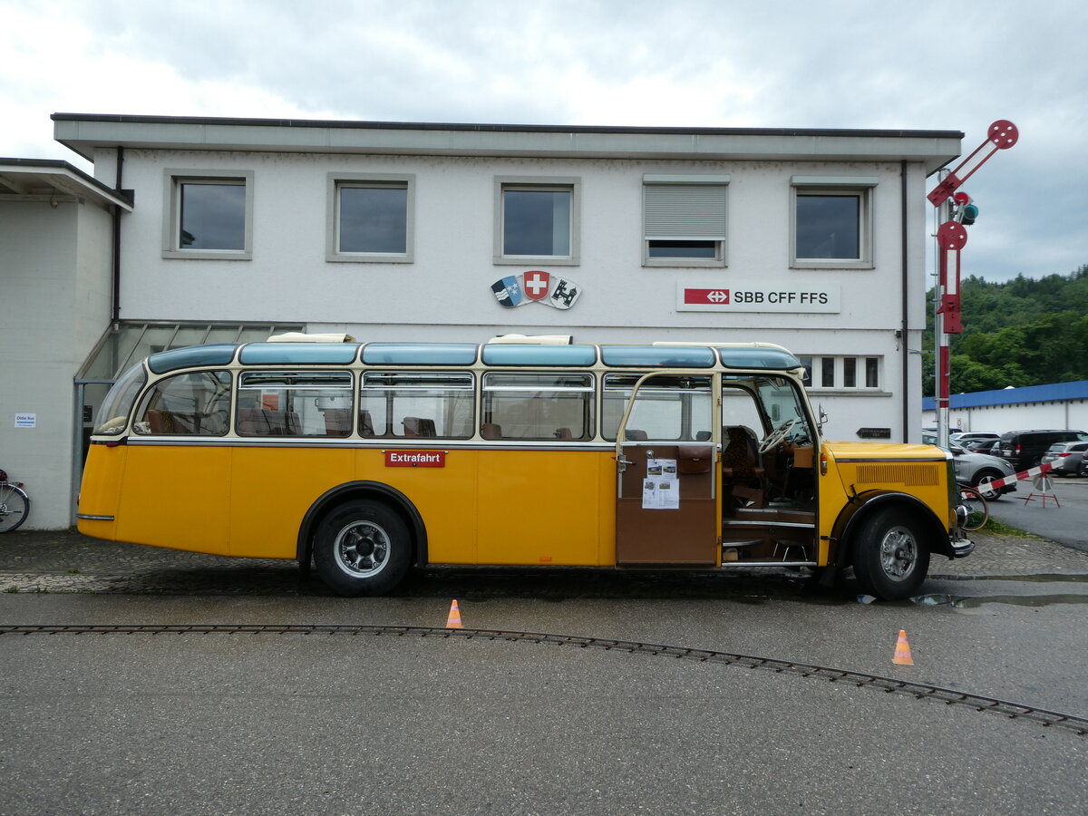 (236'800) - Mosimann, Aesch - ZH 26'245 - Saurer/T�scher (ex diverse Besitzer; ex Fravi, Andeer) am 5. Juni 2022 in Brugg, Bahnpark