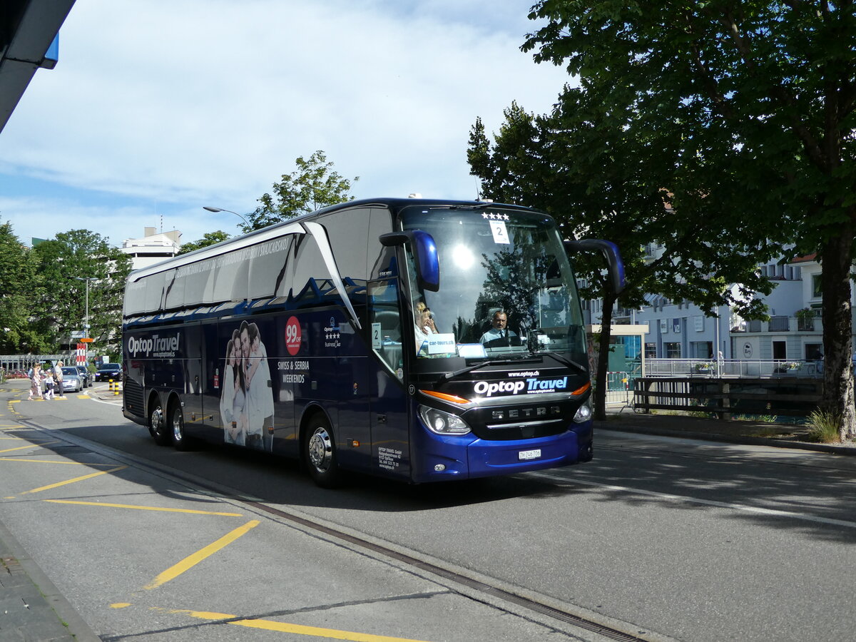 (237'002) - Optop Travel, Opfikon - Nr. 17/ZH 246'706 - Setra am 8. Juni 2022 in Thun, Postbr�cke
