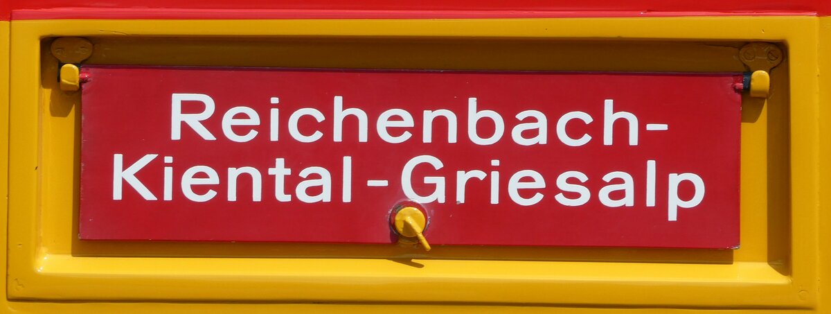 (237'587) - Routentafel - Reichenbach-Kiental-Griesalp - am 26. Juni 2022 in M�lenen, Kanderarena