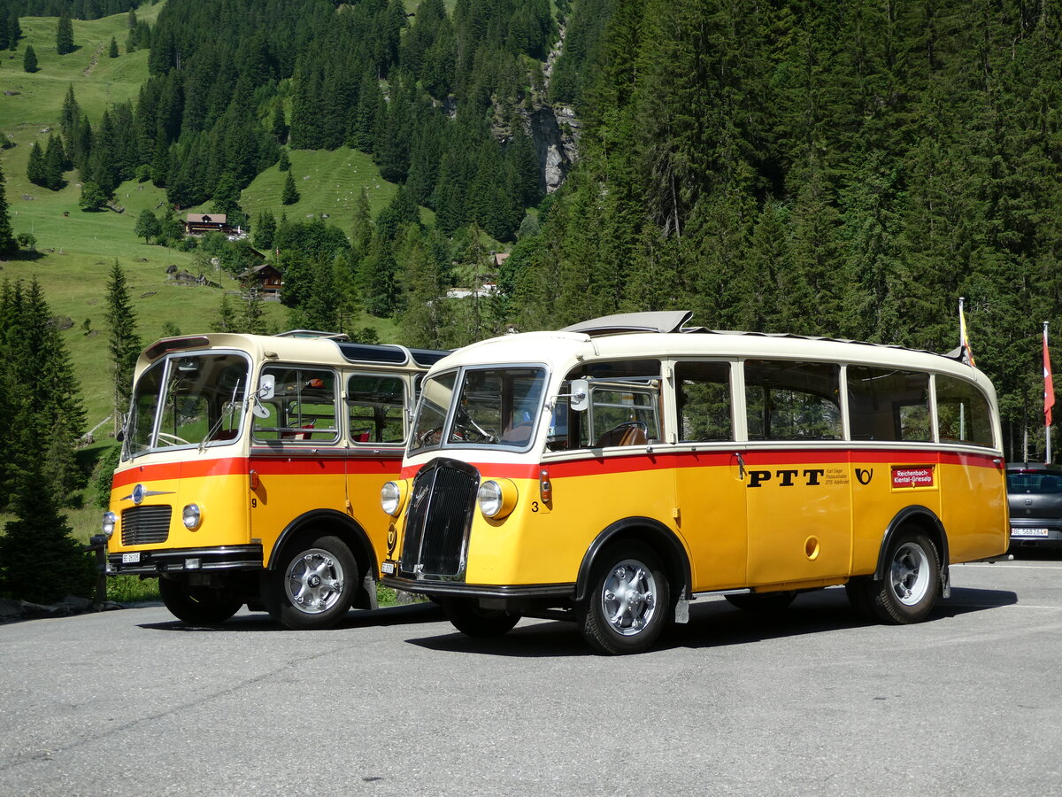 (237'654) - Schmid, Th�rishaus - Nr. 3/BE 26'760 - Saurer/Gangloff (ex Geiger, Adelboden Nr. 3) am 26. Juni 2022 auf der Griesalp