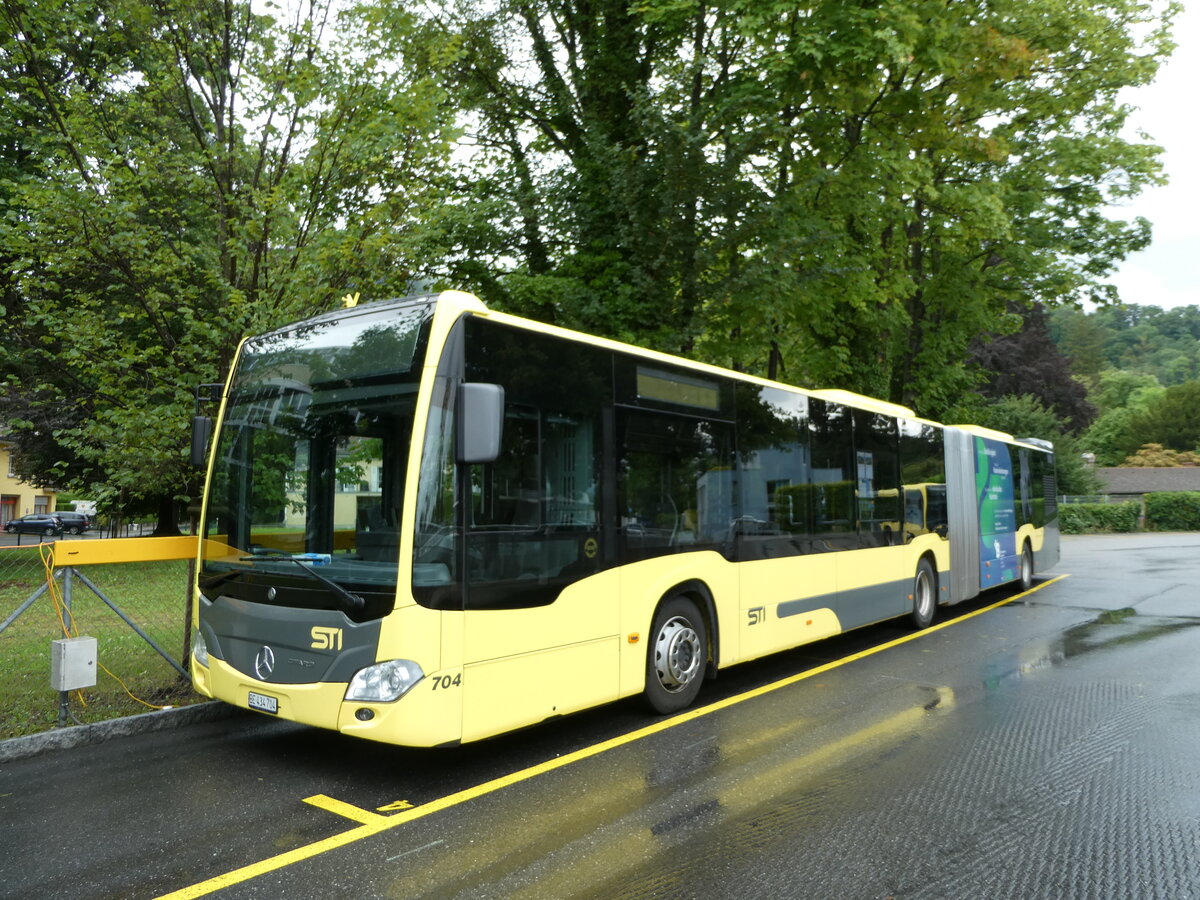 (237'737) - STI Thun - Nr. 704/BE 434'704 - Mercedes am 1. Juli 2022 bei der Schiffl�ndte Thun