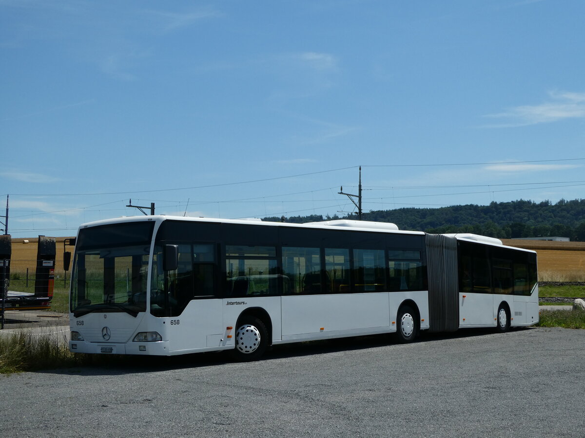 (237'879) - Intertours, Domdidier - Nr. 658/FR 300'658 - Mercedes (ex Nr. 206; ex VZO Gr�ningen Nr. 51) am 3. Juli 2022 in Dimdidier, Garage