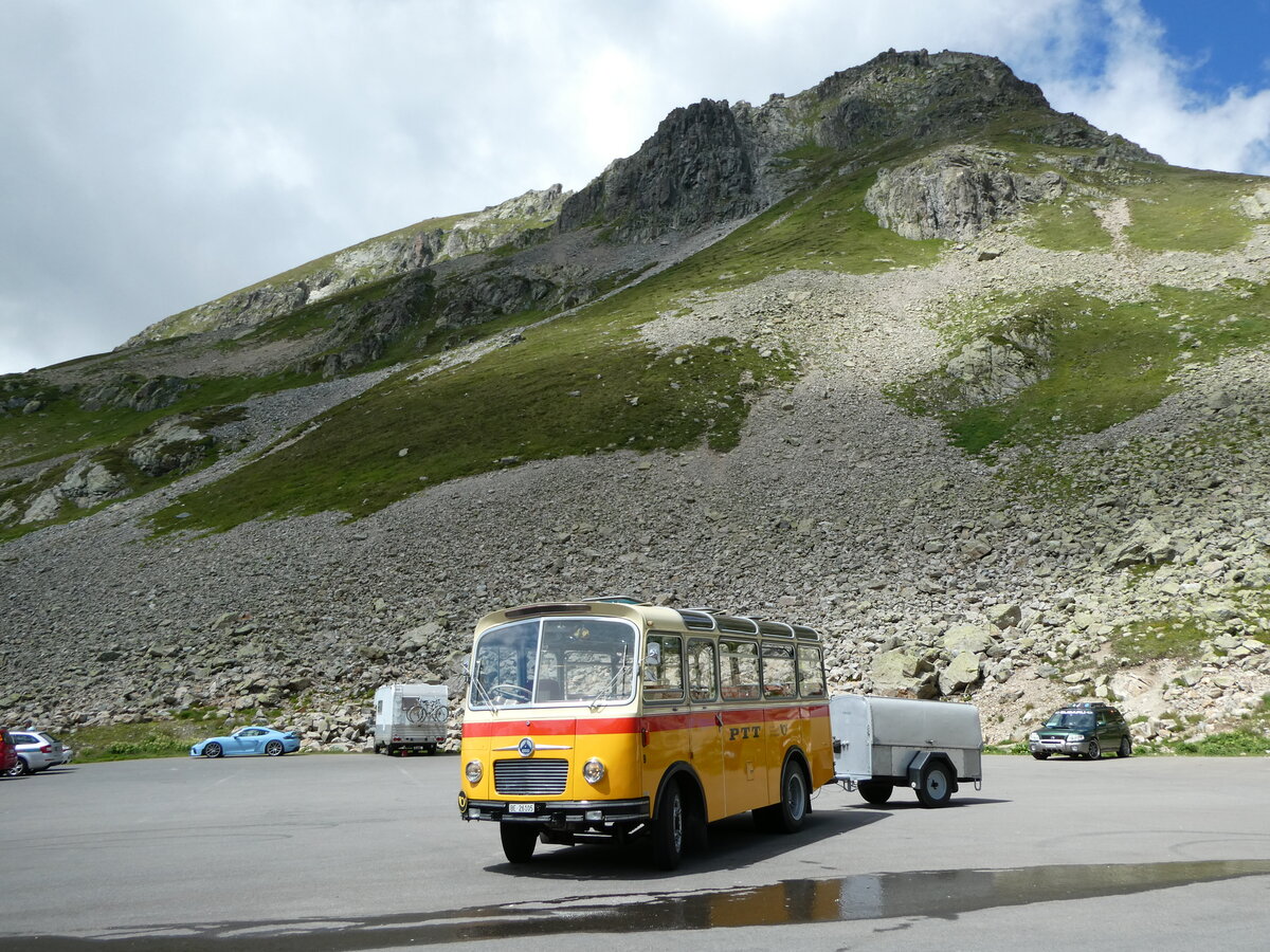 (237'979) - Schmid, Th�rishaus - Nr. 9/BE 26'105 - Saurer/R&J (ex Geiger, Adelboden Nr. 9) am 10. Juli 2022 in Susten, Passh�he