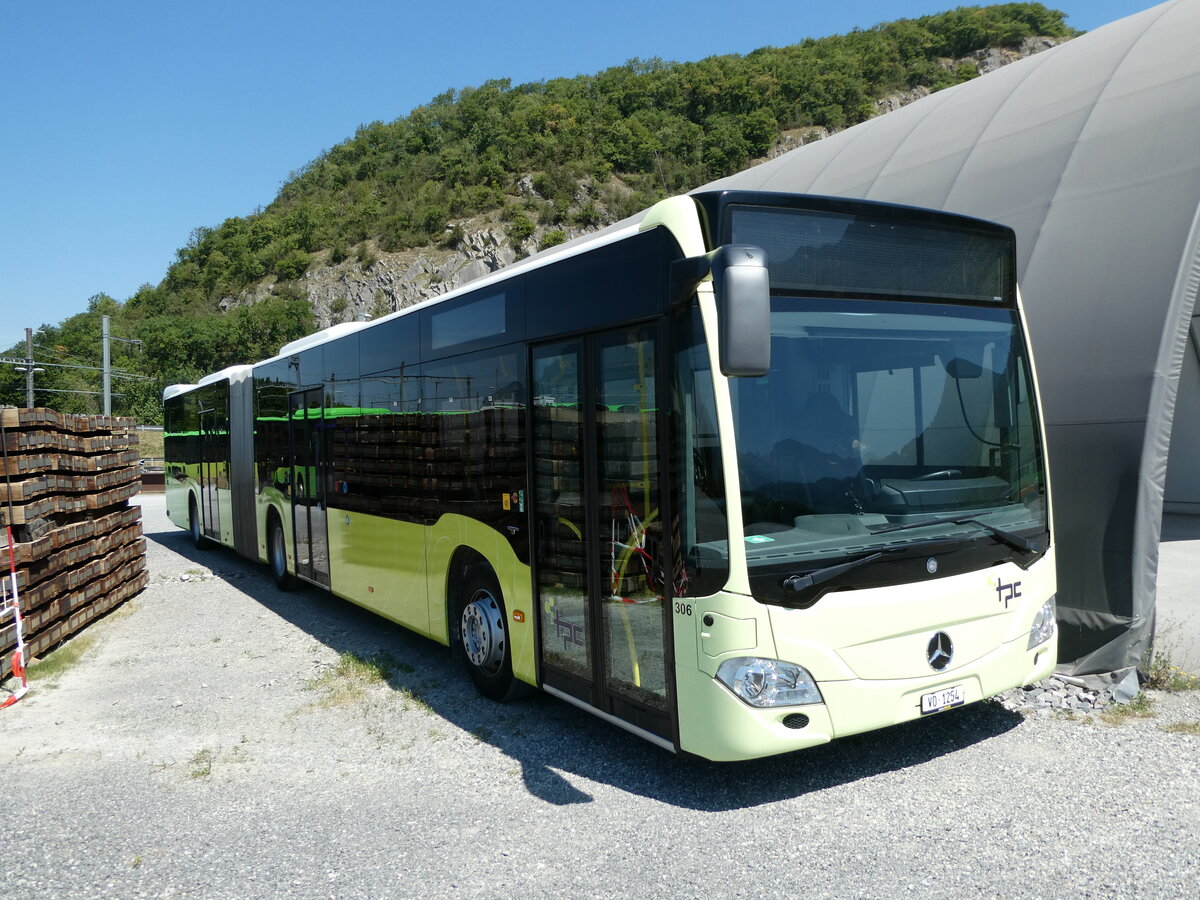(238'132) - TPC Aigle - Nr. 306/VD 1254 - Mercedes (ex Interbus, Yverdon Nr. 202; ex Zuklin, A-Klosterneuburg) am 16. Juli 2022 in Aigle, D�p�t