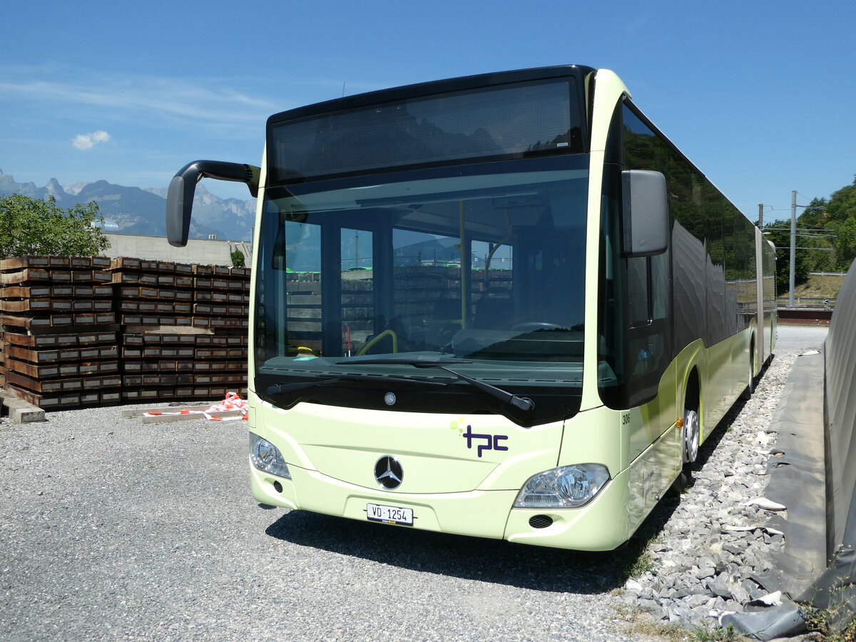 (238'133) - TPC Aigle - Nr. 306/VD 1254 - Mercedes (ex Interbus, Yverdon Nr. 202; ex Zuklin, A-Klosterneuburg) am 16. Juli 2022 in Aigle, D�p�t