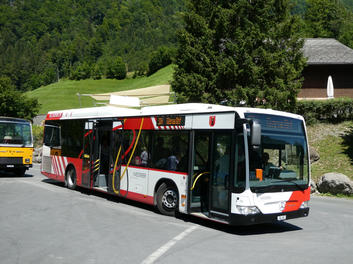 (238'230) - Niederer, Filzbach - Nr. 13/GL 40 - Mercedes am 17. Juli 2022 in Kl�ntal, Rhodannenberg
