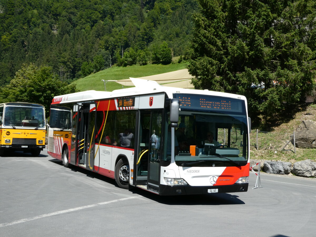 (238'231) - Niederer, Filzbach - Nr. 13/GL 40 - Mercedes am 17. Juli 2022 in Kl�ntal, Rhodannenberg