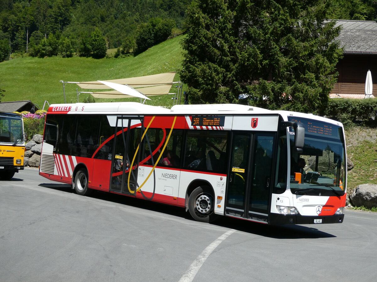 (238'233) - Niederer, Filzbach - Nr. 13/GL 40 - Mercedes am 17. Juli 2022 in Kl�ntal, Rhodannenberg