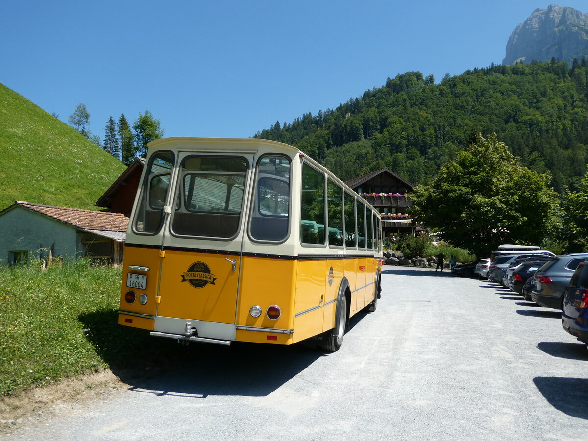 (238'254) - Wittwer, Chur - GR 16'004 - FBW/Gangloff (ex Eggenberger, M�riken; ex AVG Grindelwald Nr. 11; ex P 24'170) am 17. Juli 2022 in Kl�ntal, Hotel Rhodannenberg