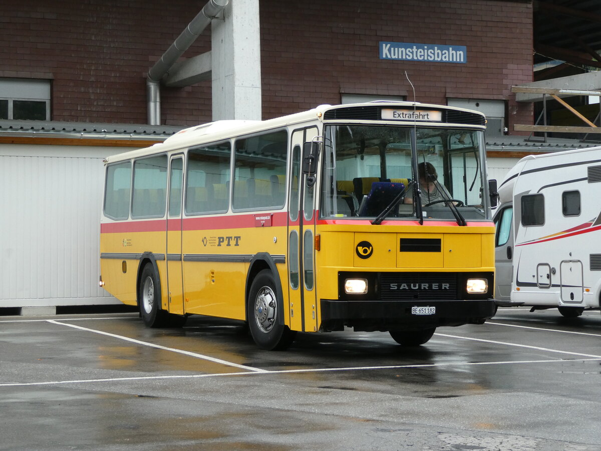 (239'104) - Bernair, M�nsingen - BE 651'182 - Saurer, T�scher (ex Schebath, Lauerz; ex Albin, F�llanden; ex Heim, Flums) am 18. August 2022 in Thun, Grabengut