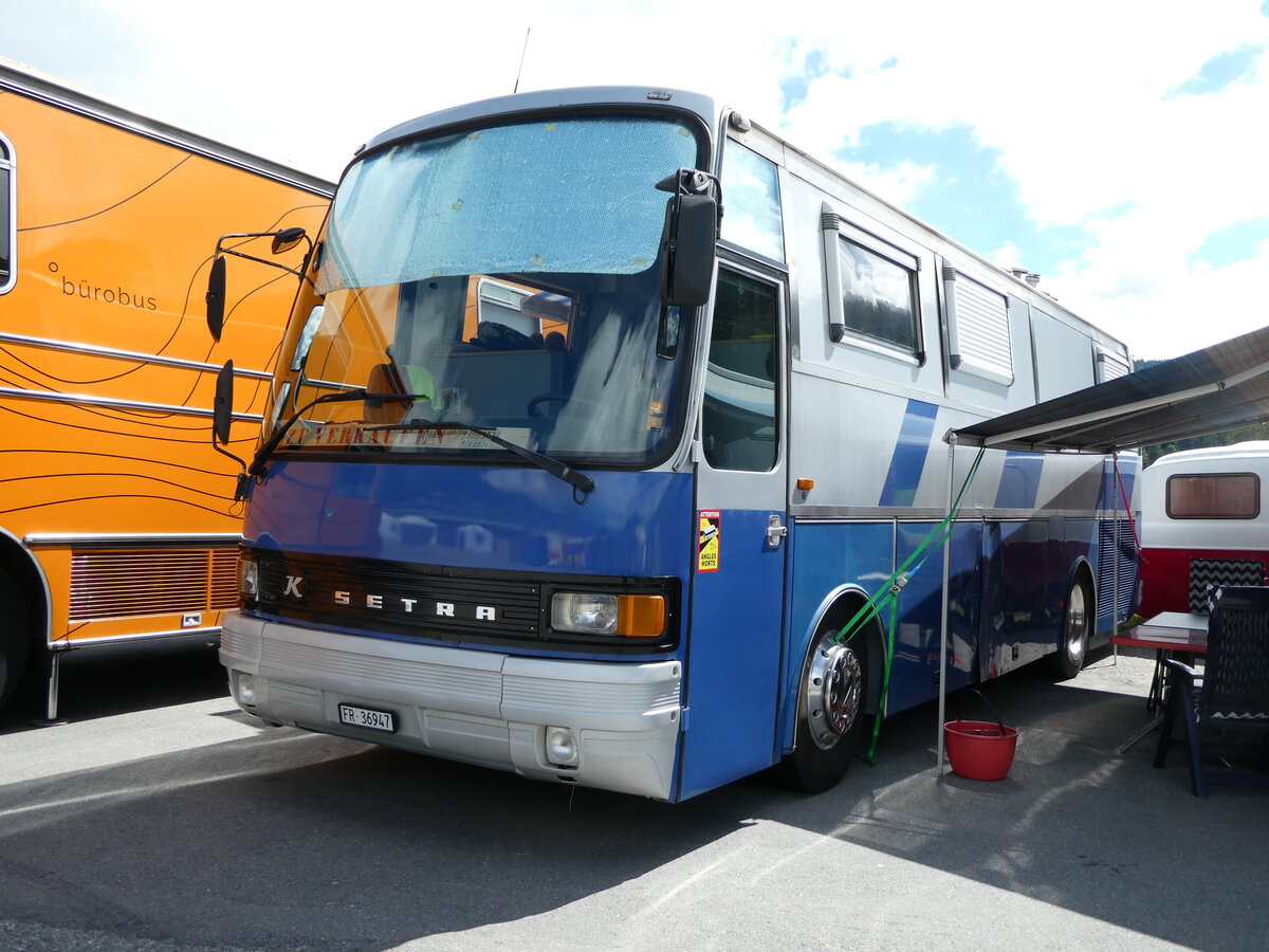 (239'186) - B�chler, B�singen - FR 36'947 - Setra (ex AAGI Interlaken Nr. 30) am 20. August 2022 in Wildhaus, Munzenriet
