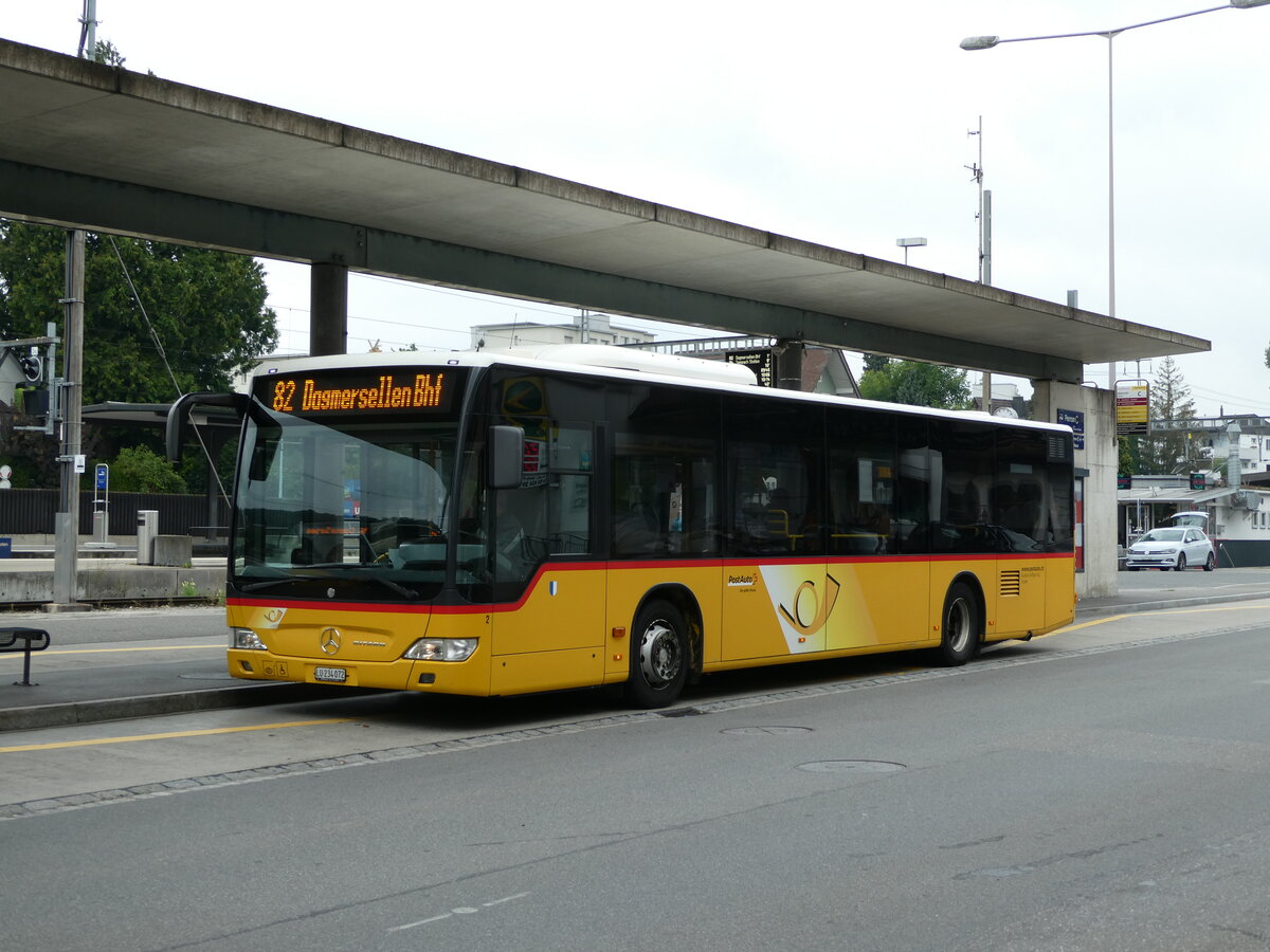 (239'512) - H�fliger, Sursee - Nr. 2/LU 234'072 - Mercedes am 27. August 2022 beim Bahnhof Sursee