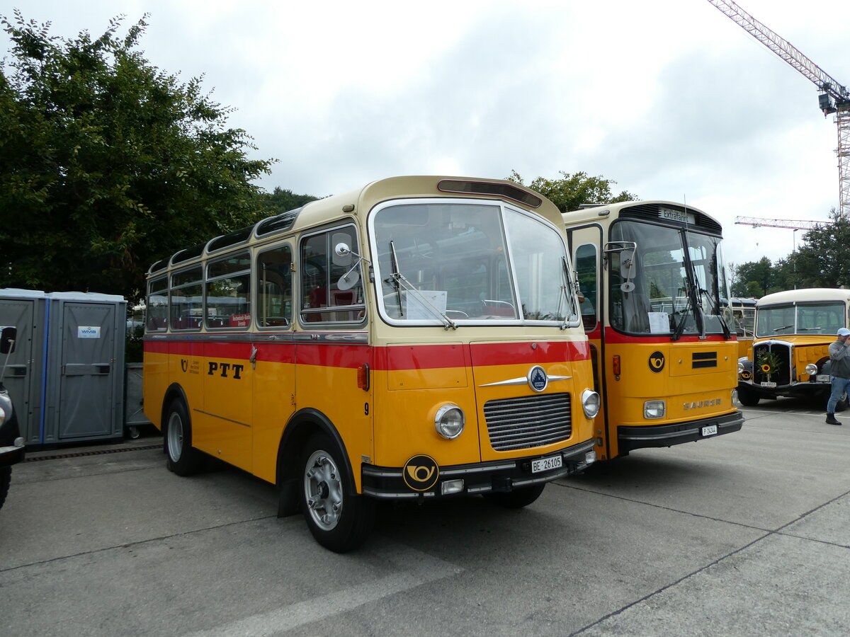 (239'686) - Schmid, Th�rishaus - Nr. 9/BE 26'105 - Saurer/R&J (ex Geiger, Adelboden Nr. 9) am 27. August 2022 in Oberkirch, CAMPUS Sursee