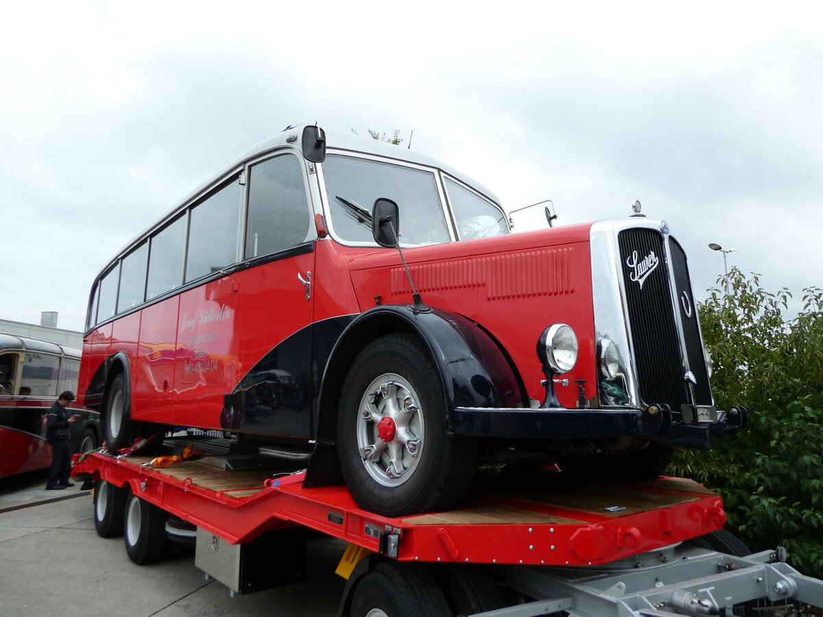 (239'692) - S�tterlin, Sch�nenbuch - Saurer/Gangloff (ex Geiger, Adelboden Nr. 11; ex P 23'100; ex P 2153) am 27. August 2022 in Oberkirch, CAMPUS Sursee